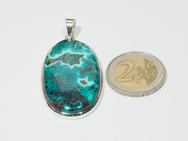 Pendentif n°3 Malachite Chrysocolle & Argent 925 – Image 11