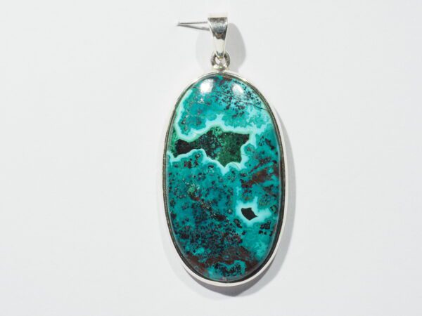 Pendentif n°3 Malachite Chrysocolle & Argent 925