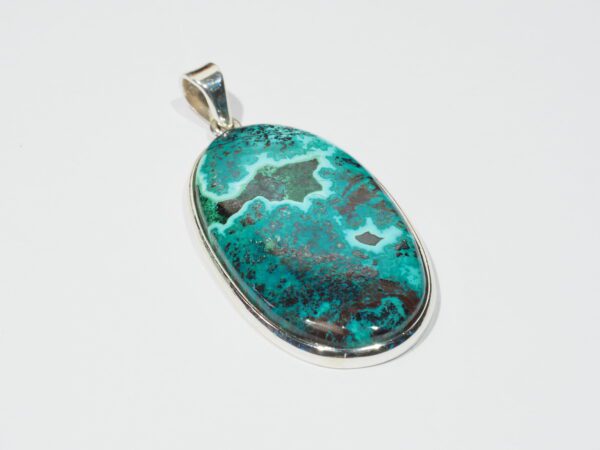 Pendentif n°3 Malachite Chrysocolle & Argent 925 – Image 5