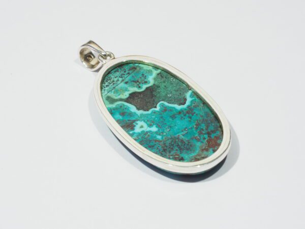 Pendentif n°3 Malachite Chrysocolle & Argent 925 – Image 6