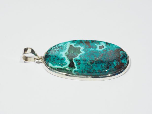 Pendentif n°3 Malachite Chrysocolle & Argent 925 – Image 7