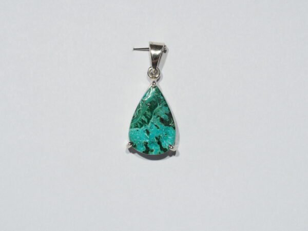Pendentif n°4 Malachite Chrysocolle & Argent 925