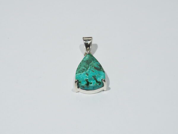 Pendentif n°4 Malachite Chrysocolle & Argent 925 – Image 3