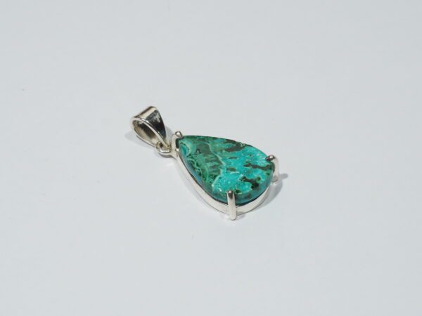 Pendentif n°4 Malachite Chrysocolle & Argent 925 – Image 5