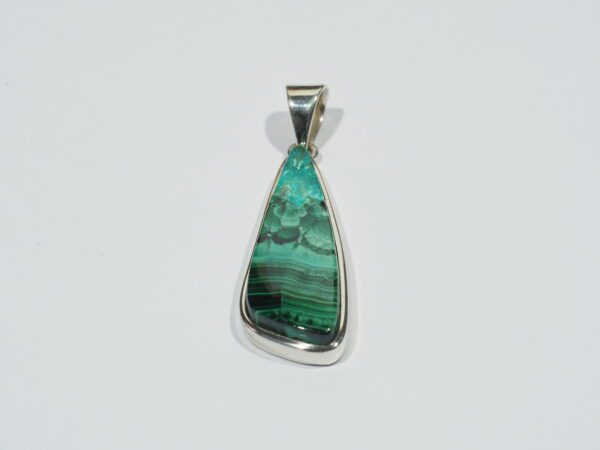 Pendentif n°5 Malachite Chrysocolle & Argent 925 – Image 3