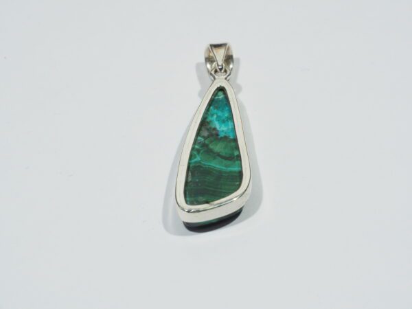 Pendentif n°5 Malachite Chrysocolle & Argent 925 – Image 4