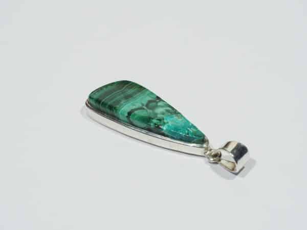 Pendentif n°5 Malachite Chrysocolle & Argent 925 – Image 9