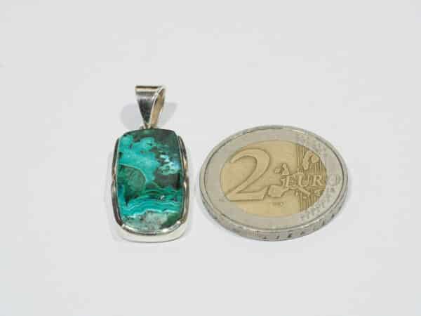Pendentif n°6 Malachite Chrysocolle & Argent 925 – Image 7