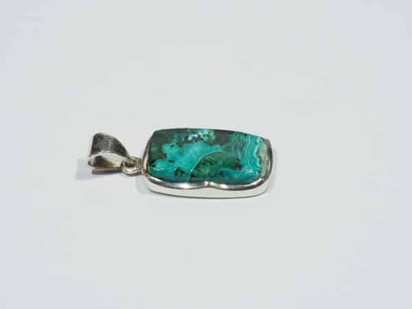 Pendentif n°6 Malachite Chrysocolle & Argent 925 – Image 4