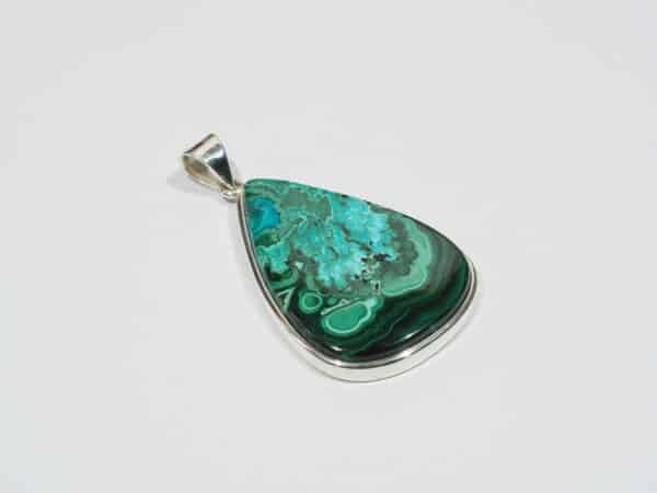 Pendentif n°7 Malachite Chrysocolle & Argent 925 – Image 5