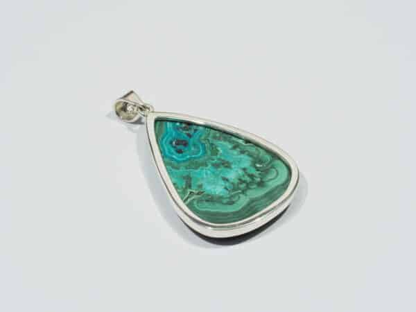 Pendentif n°7 Malachite Chrysocolle & Argent 925 – Image 6
