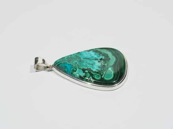 Pendentif n°7 Malachite Chrysocolle & Argent 925 – Image 7