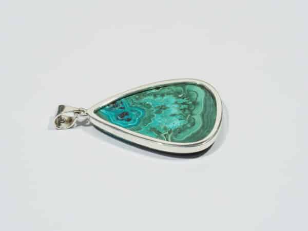Pendentif n°7 Malachite Chrysocolle & Argent 925 – Image 8