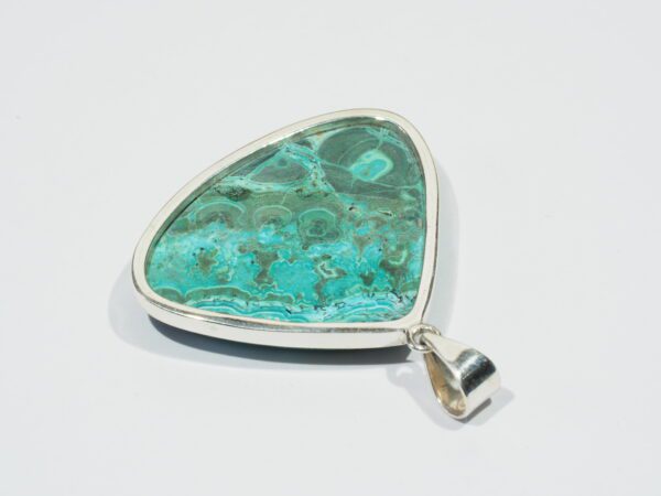 Pendentif n°8 Malachite Chrysocolle & Argent 925 – Image 10