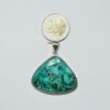 Pendentif n°8 Malachite Chrysocolle & Argent 925 – Image 3