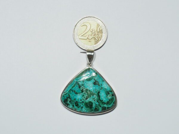 Pendentif n°8 Malachite Chrysocolle & Argent 925 – Image 3