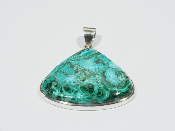 Pendentif n°8 Malachite Chrysocolle & Argent 925 – Image 4
