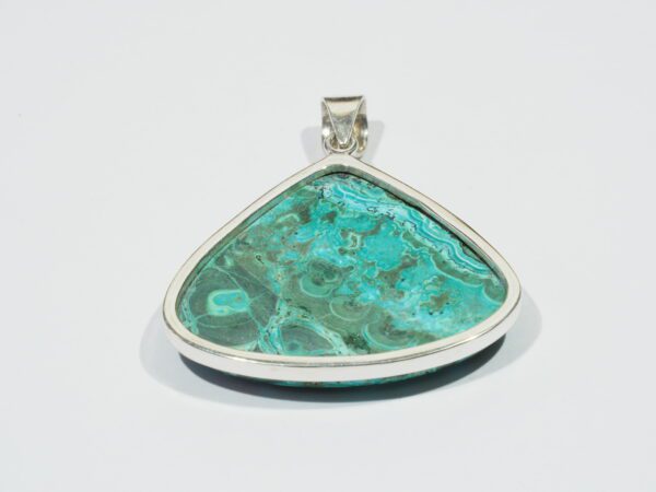 Pendentif n°8 Malachite Chrysocolle & Argent 925 – Image 5