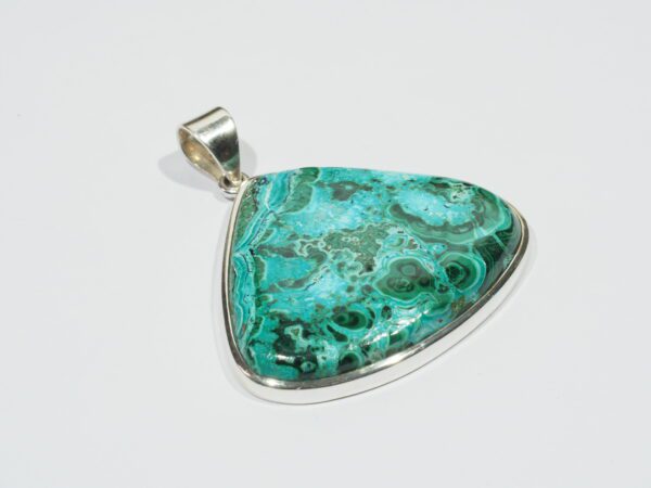 Pendentif n°8 Malachite Chrysocolle & Argent 925 – Image 6