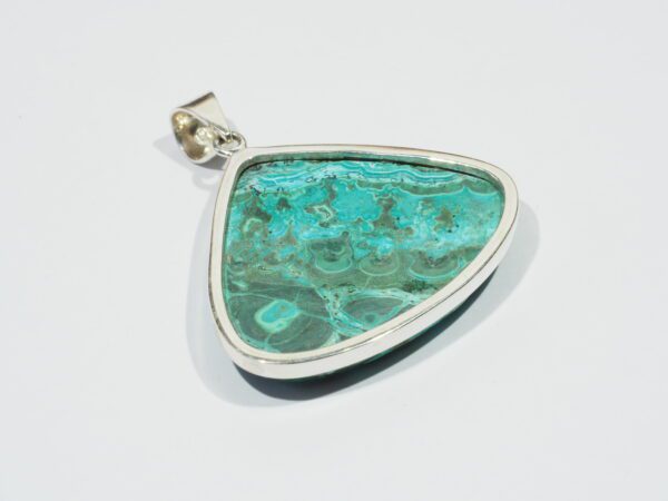 Pendentif n°8 Malachite Chrysocolle & Argent 925 – Image 7