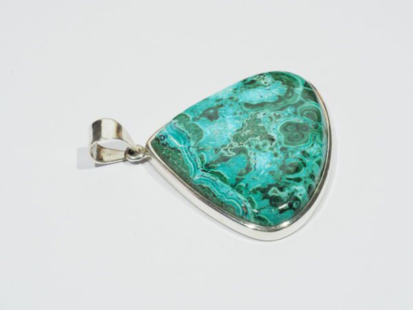 Pendentif n°8 Malachite Chrysocolle & Argent 925 – Image 8