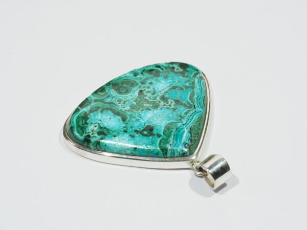 Pendentif n°8 Malachite Chrysocolle & Argent 925 – Image 9