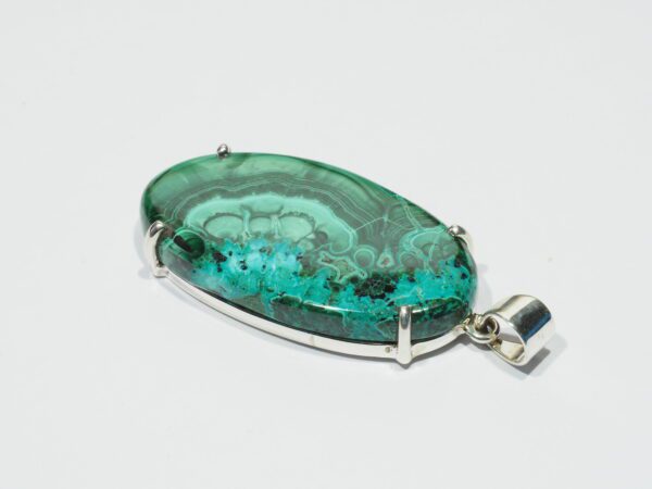 Pendentif n°9 Malachite Chrysocolle & Argent 925 – Image 10