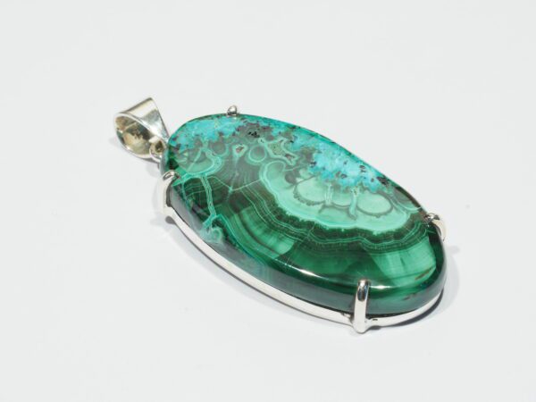 Pendentif n°9 Malachite Chrysocolle & Argent 925 – Image 8