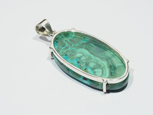 Pendentif n°9 Malachite Chrysocolle & Argent 925 – Image 7
