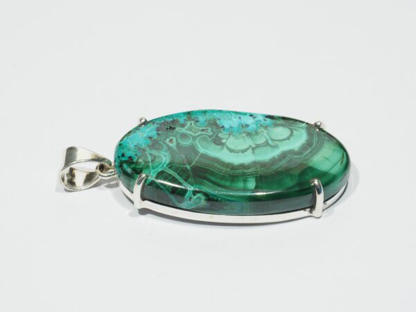 Pendentif n°9 Malachite Chrysocolle & Argent 925 – Image 6