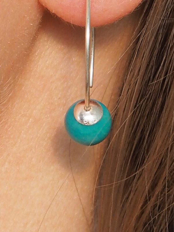 Boucle d'oreille Turquoise et argent 925