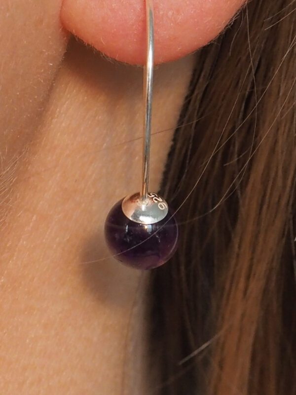 Boucle d'oreille Améthyste et argent 925