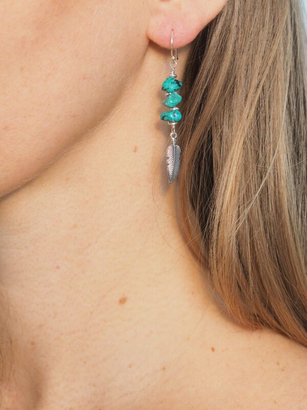 Boucle d'oreille Turquoise et argent 925 – Image 3