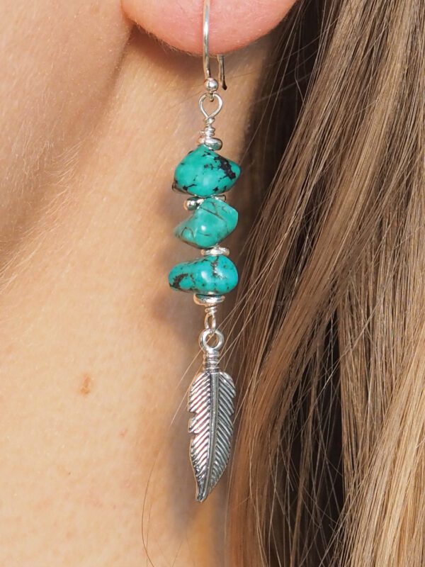 Boucle d'oreille Turquoise et argent 925