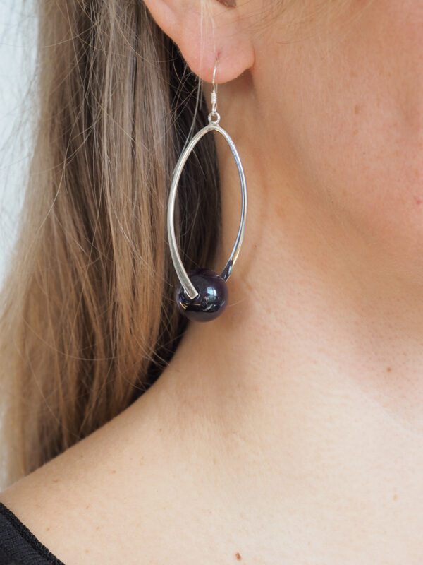 Boucle d'oreille Améthyste et argent 925 – Image 3