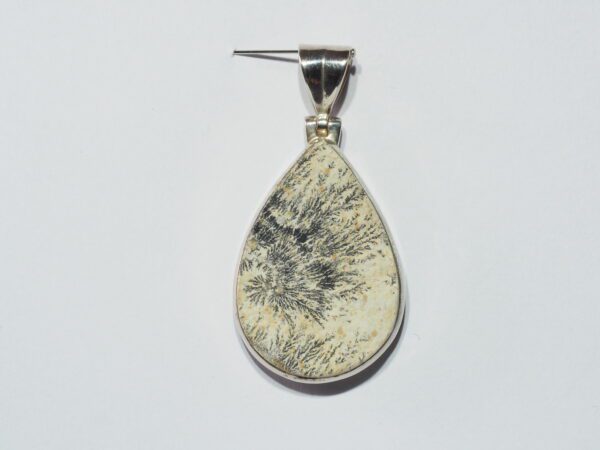 Pendentif n°1 Psilomélane dendrite & Argent 925