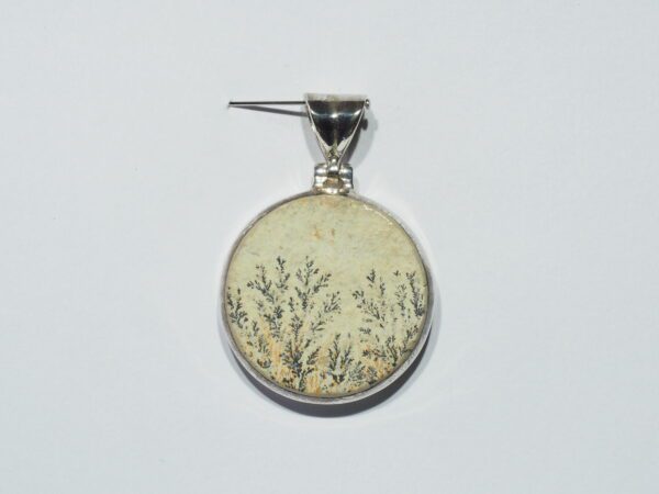 Pendentif n°4 Psilomélane dendrite & Argent 925