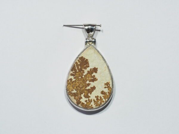 Pendentif n°8 Psilomélane dendrite & Argent 925