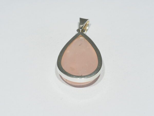 Pendentif n°1 Quartz rose & Argent 925 – Image 4