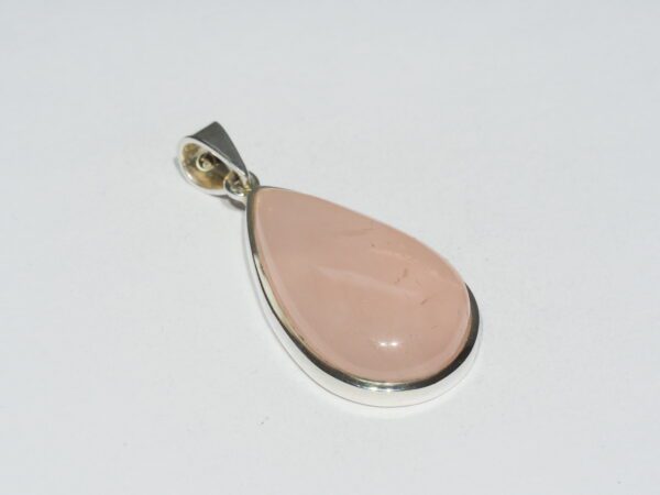 Pendentif n°1 Quartz rose & Argent 925 – Image 5