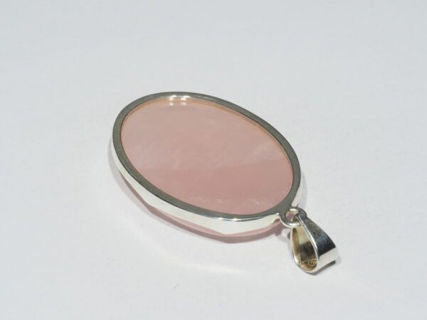 Pendentif n°2 Quartz rose & Argent 925 – Image 8