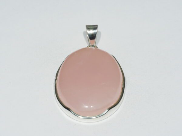 Pendentif n°2 Quartz rose & Argent 925 – Image 3