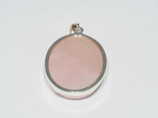 Pendentif n°2 Quartz rose & Argent 925 – Image 4