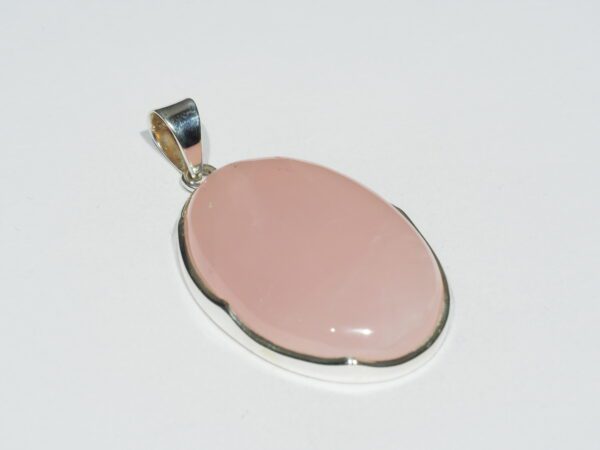 Pendentif n°2 Quartz rose & Argent 925 – Image 5