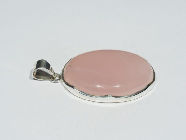 Pendentif n°2 Quartz rose & Argent 925 – Image 6