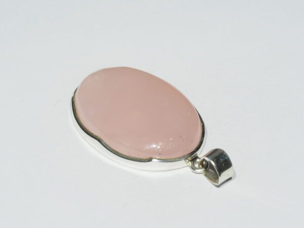 Pendentif n°2 Quartz rose & Argent 925 – Image 7