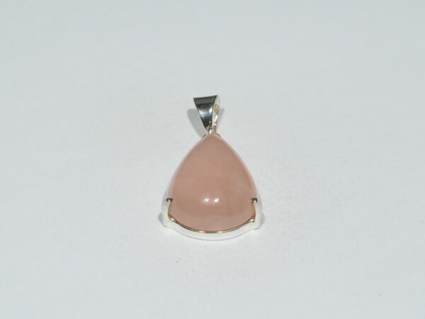 Pendentif n°3 Quartz rose & Argent 925 – Image 3