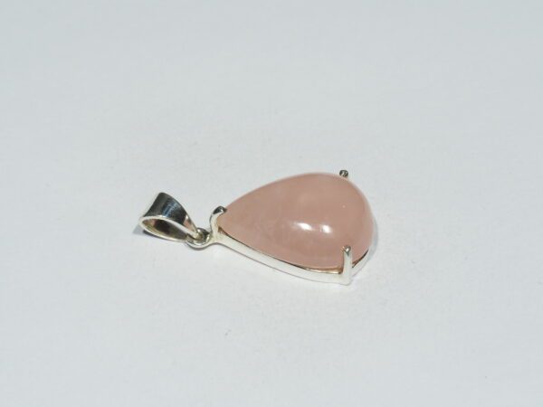 Pendentif n°3 Quartz rose & Argent 925 – Image 6