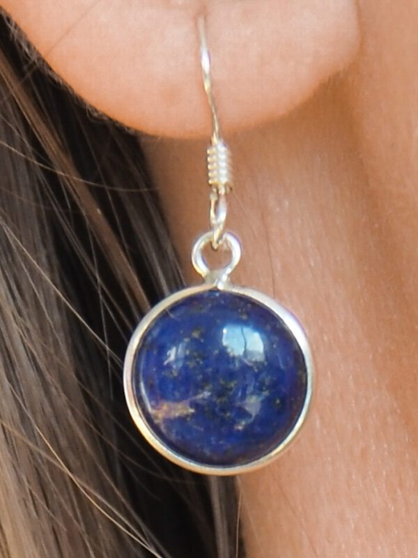 Boucle d'oreille Lapis-Lazuli et argent 925
