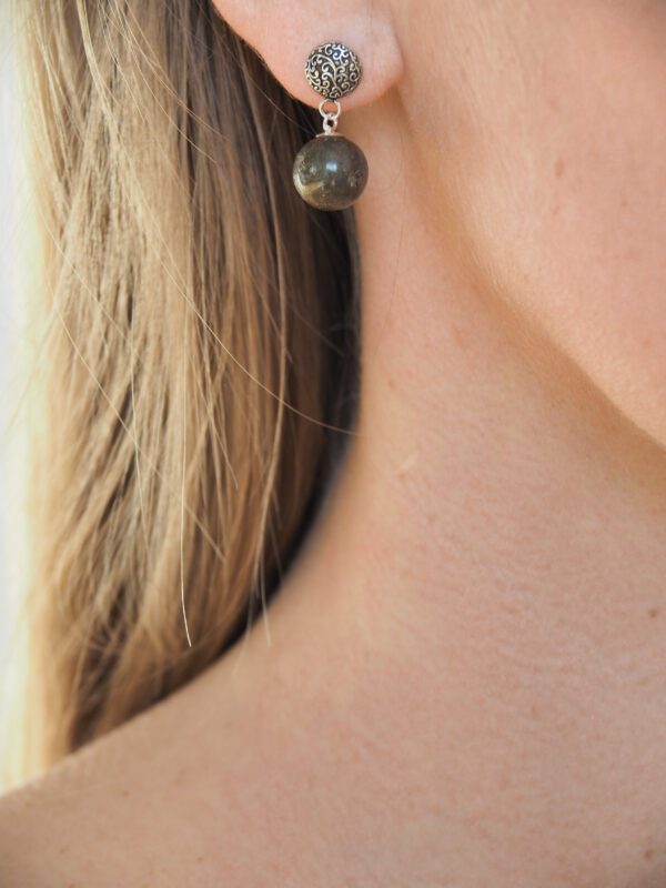 Boucle d'oreille Labradorite et argent 925 – Image 3